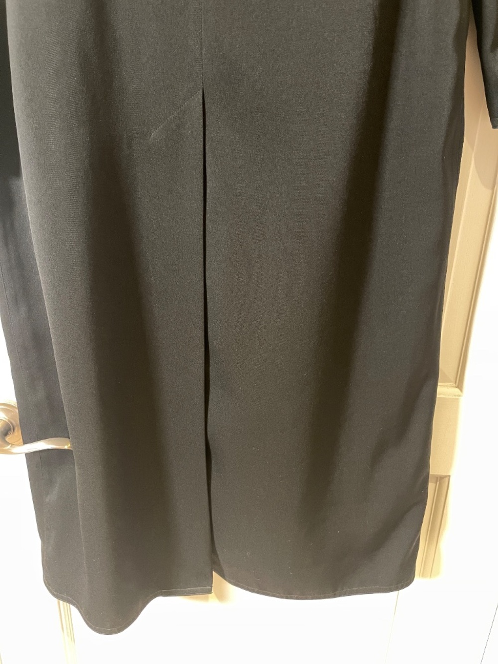 Four seasons london black long trench coat women M - Picture 10 of 12